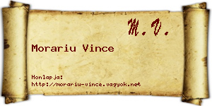 Morariu Vince névjegykártya